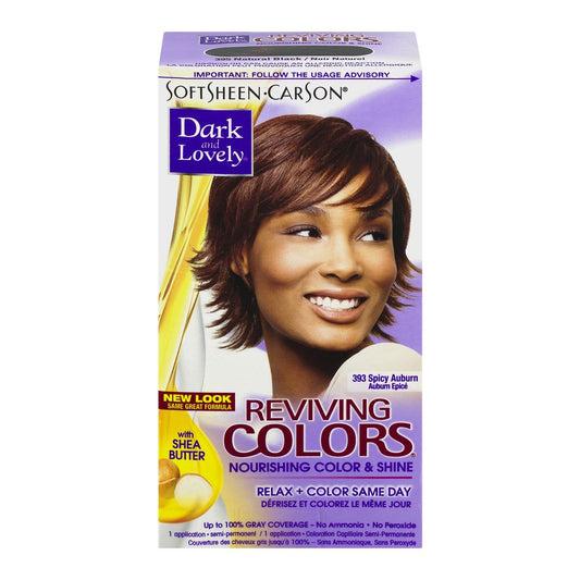 Softsheen-Carson Dark and Lovely Semi Permanent Hair Color, Reviving Colors Nourishing Color & Shine, Spiced Auburn 393
