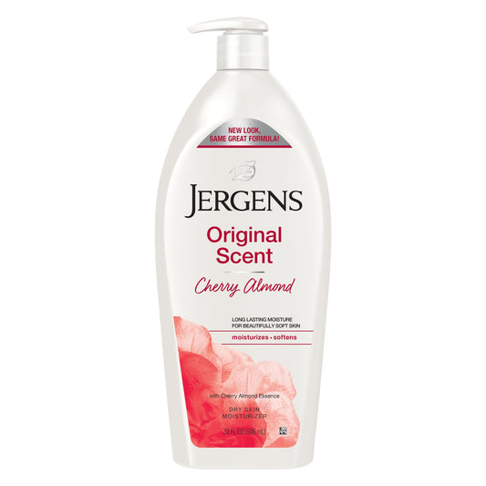 Jergens Original Scent Dry Skin Lotion with Cherry Almond Essence, 32 fl oz