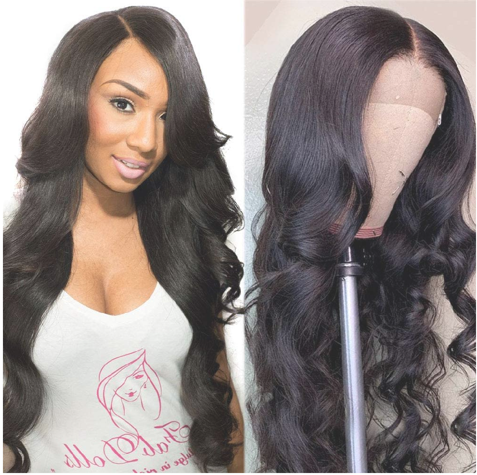 Body Wave Lace Closure Human Hair Wigs with Baby Hair Pre Plucked 150% Density 4x4 Lace Closure Front Wigs 100% Unprocessed Brazilian Virgin Body Wave Human Hair Lace Wigs (20 inch)