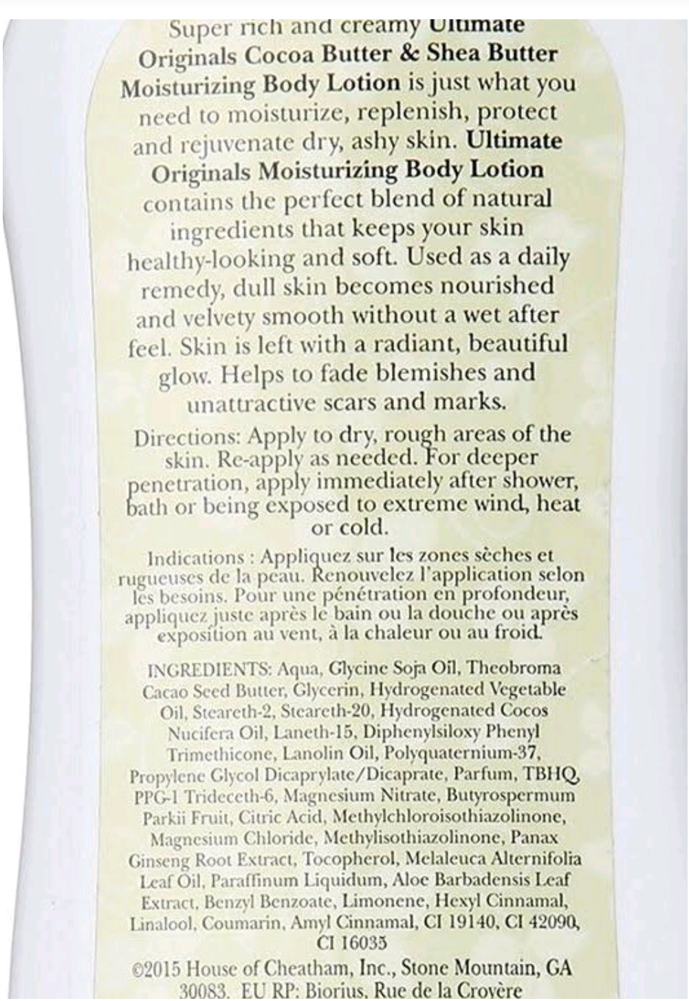 Africa's Best Ultimate Organics Moisturizing Body Lotion Cocoa & Shea Butter For Extra Dry Skin 12 OZ