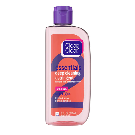 Clean & Clear Acne Fighting Salicylic Acid Acne Medicine Facial Astringent for All Skin Types, 8 fl oz