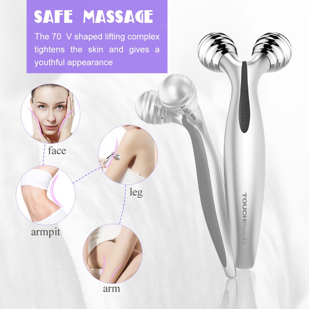TOUCHBeauty 3D Facial Roller Massager Skin Care Products for Massage Face Body Anti-Aging Prevent Wrinkles Puffiness