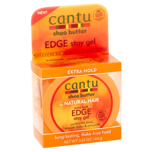 Cantu Shea Butter Extra Hold Edge Stay Gel for Natural Hair, 2.2oz