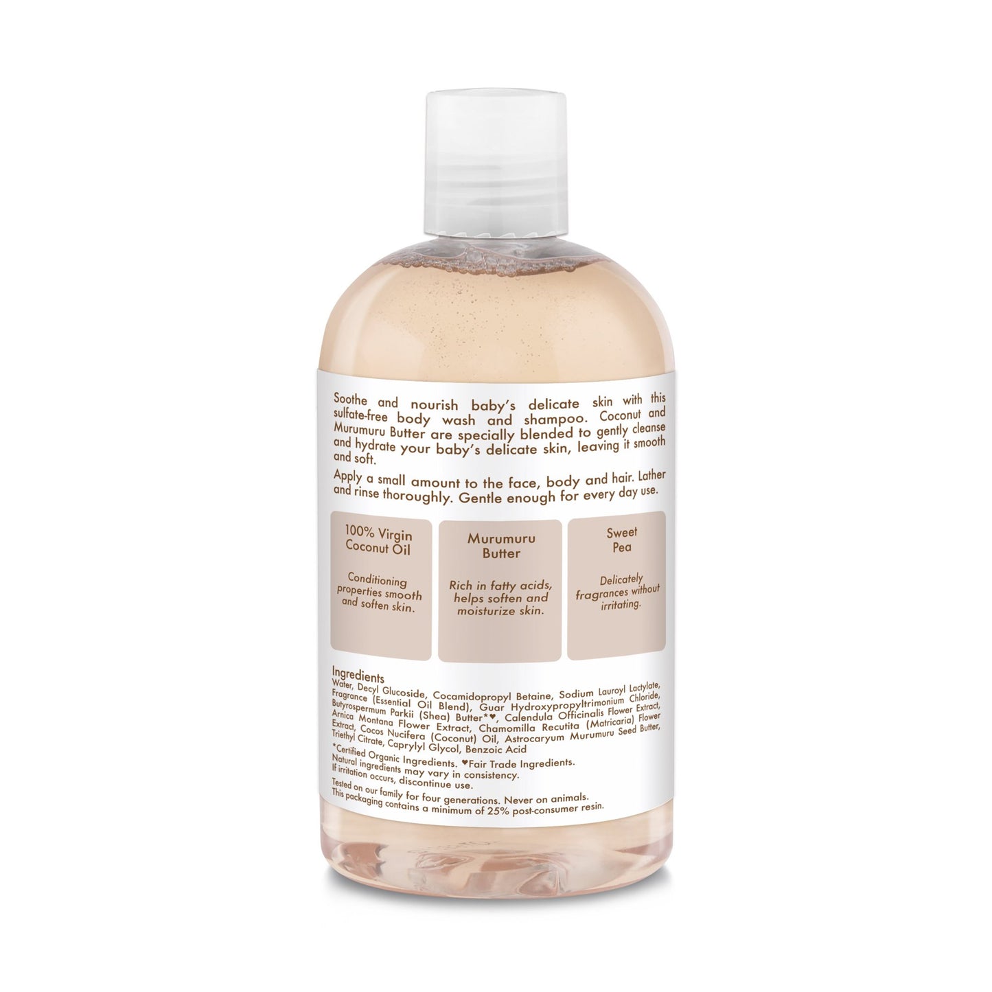 SheaMoisture Baby Wash and Shampoo 100% Virgin Coconut Oil, 13 oz