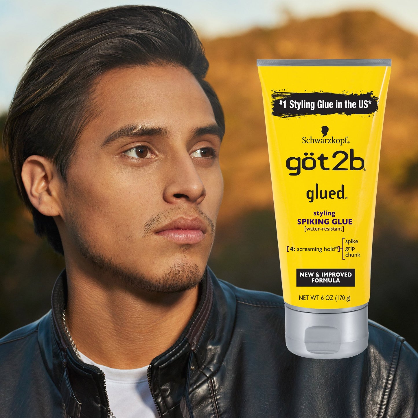 Got2b Glued Spiking Max Hold Hair Styling Glue Gel, 6oz
