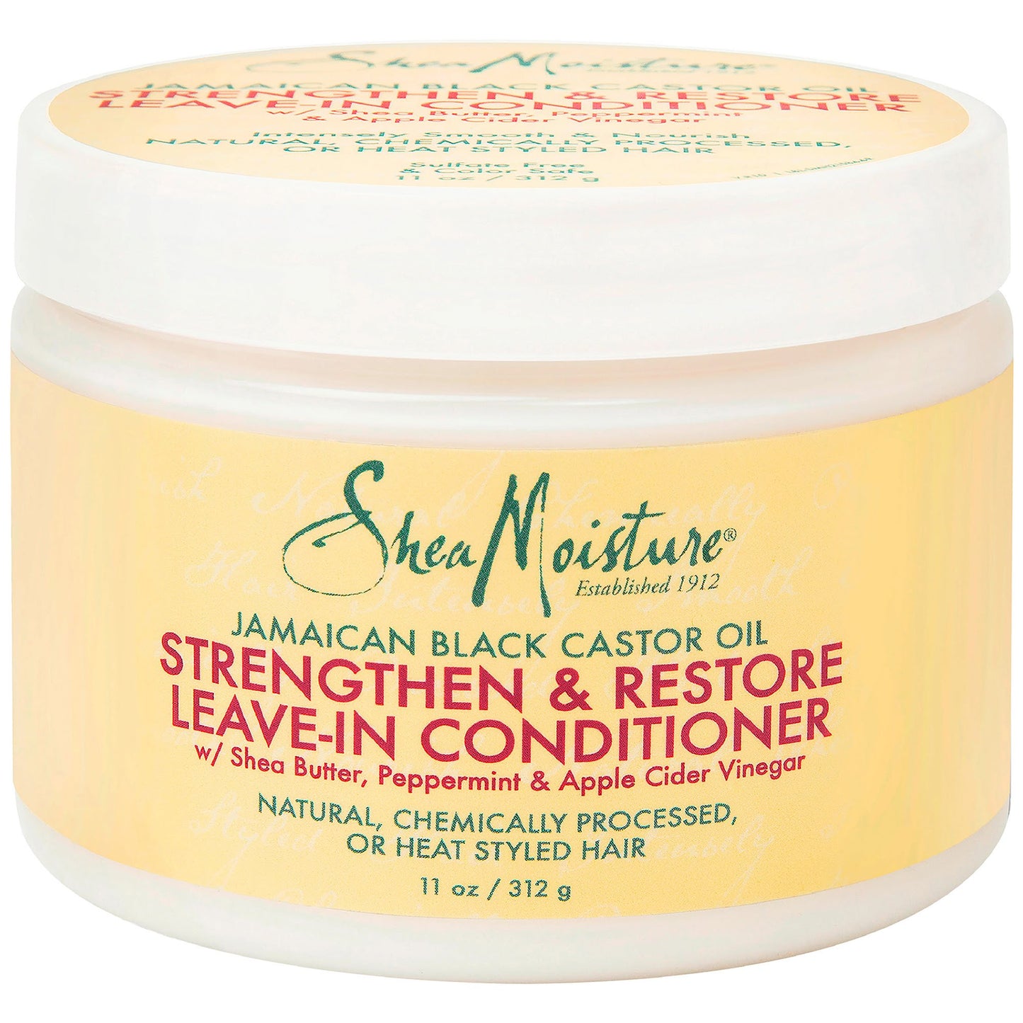SheaMoisture Jamaican Black Castor Oil Leave In Conditioner to Soften and Detangle Hair for Over-Processed, damaged hair, 11 oz