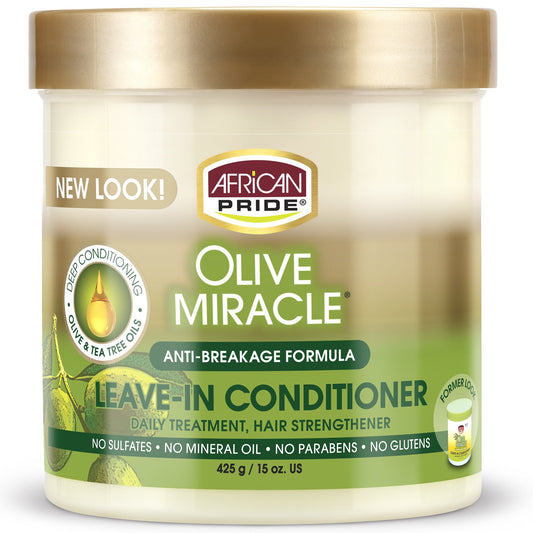 African Pride Olive Miracle Anti-Breakage Leave -In Conditioner CRèME - 15oz