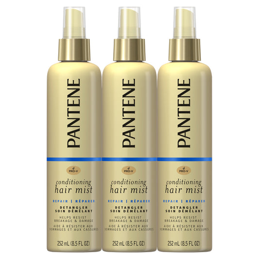 Pantene Conditioning Detangler Mist to Repair Hair, 8.5 fl oz, 3 pack