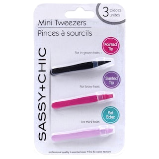 Sassy+Chic Mini Tweezers, 3-ct. Packs