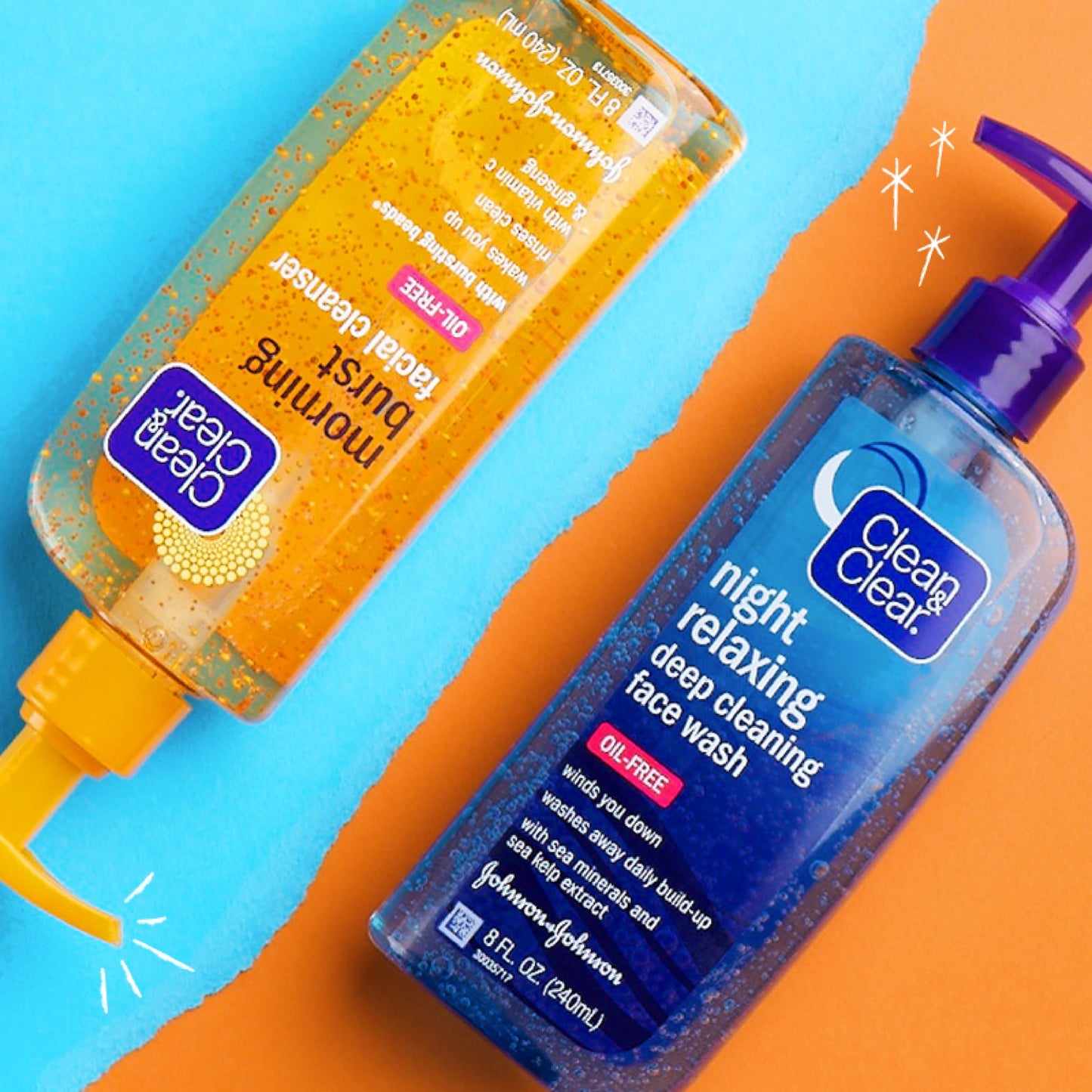 Clean & Clear 2 Pack Liquid Facial Cleanser, for All Skin Types, Oil Free, 2 items
