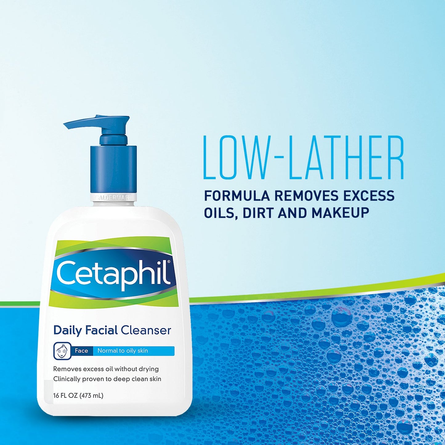 Cetaphil Daily Facial Cleanser, Face Wash For Normal to Oily Skin, 16 Oz