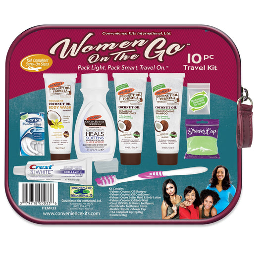 Convenience Kits International, Women’s Multicultural 10 PC Kit Featuring: Palmer’s Hair and Body Care Trial-Size Products