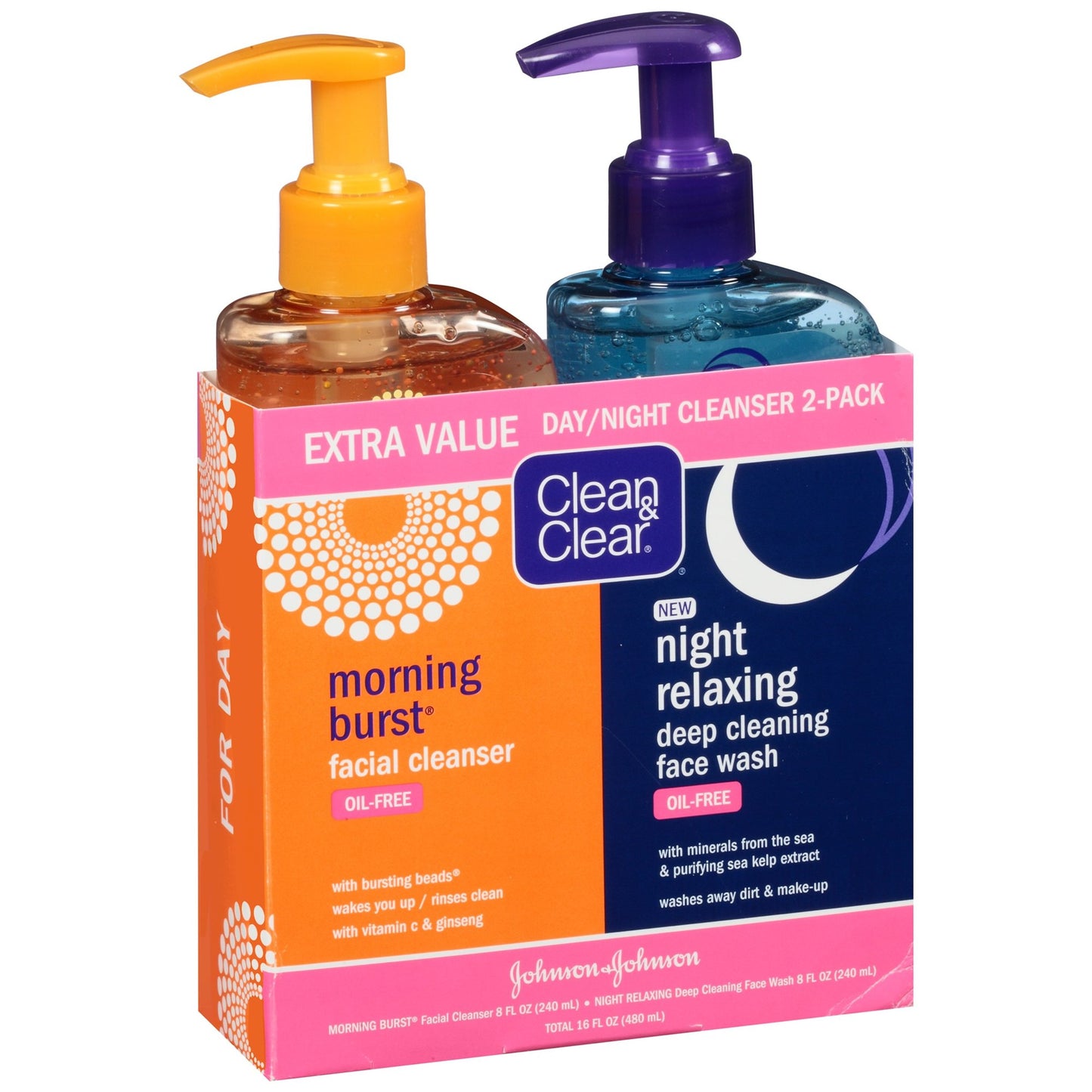 Clean & Clear 2 Pack Liquid Facial Cleanser, for All Skin Types, Oil Free, 2 items