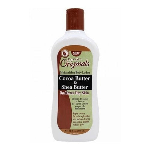 Africa's Best Ultimate Organics Moisturizing Body Lotion Cocoa & Shea Butter For Extra Dry Skin 12 OZ